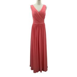 AW BRIDAL 14 1X plus pink Gwyneth bridesmaid formal party maxi dress NEW B147